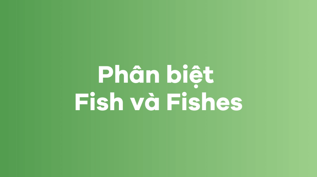 Phân biệt Fish và Fishes
