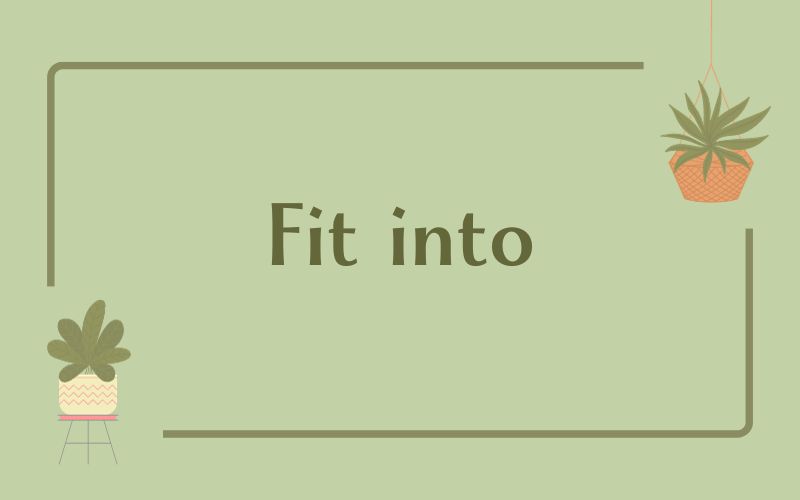 Fit into là gì?