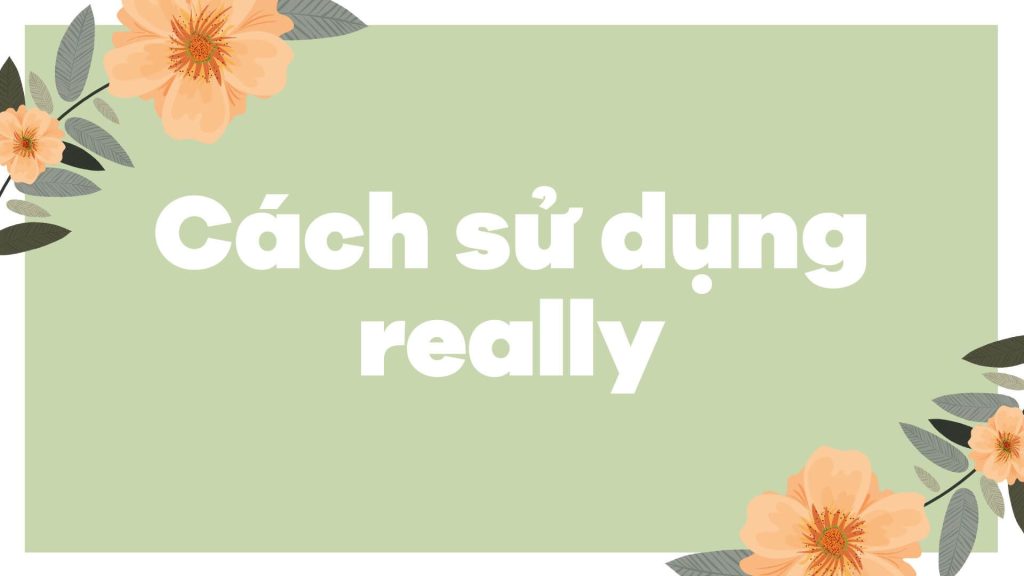 Cách sử dụng really
