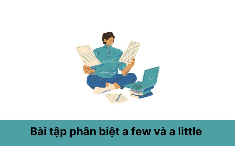 Bài tập phân biệt a few và a little