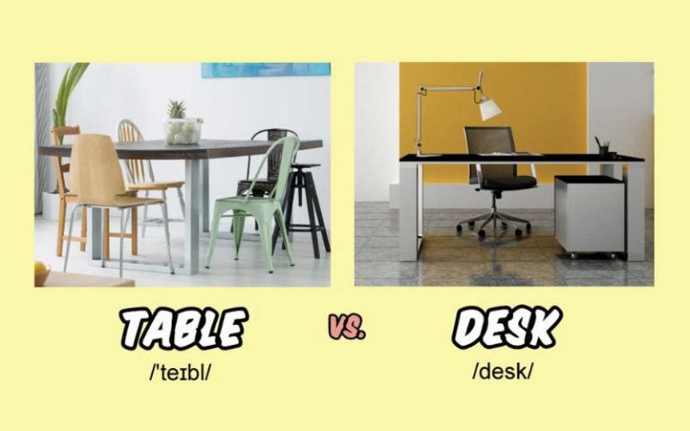 Phân biệt desk và table đầy đủ và chi tiết nhất