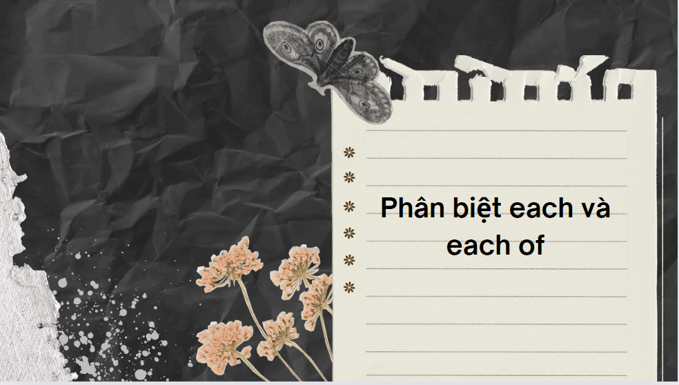 Phân biệt each và each of