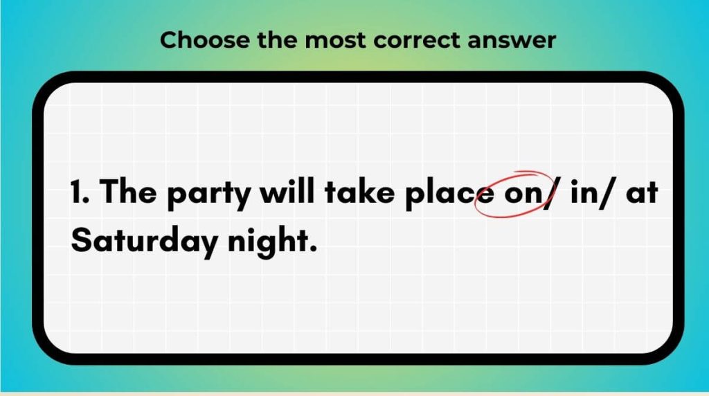 Choose the most correct answer