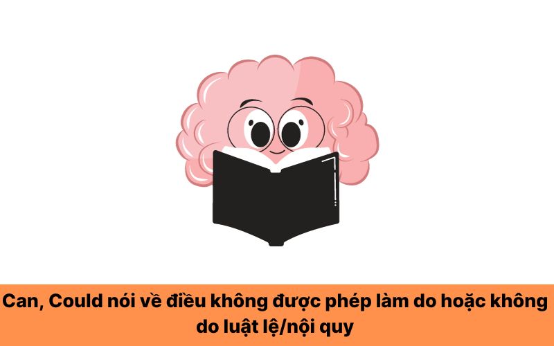 Can và Could thể hiện điều không được phép làm do hoặc không do luật lệ/nội quy