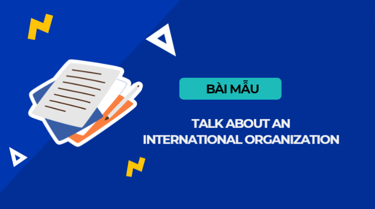 Talk about an international organization